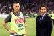 ROME, ITALY - MAY 03: Marek Hamsik (L) and Team Manager Riccardo Bigon of SSC Napoli wait to speak with SSC Napoli fans before the TIM Cup final match between ACF Fiorentina and SSC Napoli at Olimpico Stadium on May 3, 2014 in Rome, Italy. (Photo by Pao