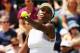 LONDON, ENGLAND - JUNE 25: Venus Williams of the United States prepares to serves during her Ladies' Singles second round match against Kurumi Nara of Japan on day three of the Wimbledon Lawn Tennis Championships at the All England Lawn Tennis and Croque