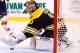 BOSTON, MA - NOVEMBER 07: Tuukka Rask #40 of the Boston Bruins makes a save in front of the net in the second period against the Florida Panthers at TD Garden on November 7, 2013 in Boston, Massachusetts. (Photo by Jared Wickerham/Getty Images)