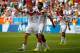 SALVADOR, BRAZIL - JUNE 16: Thomas Mueller of Germany (L) celebrates scoring his team's fourth goal and completing his hat trick with Sami Khedira during the 2014 FIFA World Cup Brazil Group G match between Germany and Portugal at Arena Fonte Nova on Jun