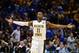 Mar 23, 2014; St. Louis, MO, USA; Wichita State Shockers forward Cleanthony Early (11) reacts after scoring against the Kentucky Wildcats during the second half in the third round of the 2014 NCAA Men's Basketball Championship at Scottrade Center. Mandato