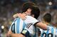 RIO DE JANEIRO, BRAZIL - JUNE 15: Gonzalo Higuain of Argentina and Lionel Messi celebrate defeating Bosnia Herzegovina 2-1 in the 2014 FIFA World Cup Brazil Group F match between Argentina and Bosnia-Herzegovina at Maracana on June 15, 2014 in Rio de Jan