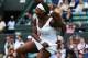 LONDON, ENGLAND - JUNE 28: Serena Williams of the United States during her Ladies' Singles third round match against Alize Cornet of France on day six of the Wimbledon Lawn Tennis Championships at the All England Lawn Tennis and Croquet Club at Wimbledon