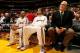 LOS ANGELES, CA - JUNE 15: Head coach Phil Jackson of the Los Angeles Lakers sits on the bench next to Pau Gasol #16 and Derek Fisher #2 prior to Game Five of the 2008 NBA Finals on June 15, 2008 at Staples Center in Los Angeles, California. NOTE TO USER