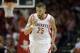 Apr 30, 2014; Houston, TX, USA; Houston Rockets forward Chandler Parsons (25) reacts to making a three-pointer during the third quarter against the Portland Trail Blazers in game five of the first round of the 2014 NBA Playoffs at Toyota Center. Mandatory