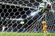 RECIFE, BRAZIL - JUNE 29: Bryan Ruiz of Costa Rica scores his team's first goal past Orestis Karnezis of Greece during the 2014 FIFA World Cup Brazil Round of 16 match between Costa Rica and Greece at Arena Pernambuco on June 29, 2014 in Recife, Brazil.