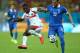 RECIFE, BRAZIL - JUNE 29: Joel Campbell of Costa Rica and Andreas Samaris of Greece compete for the ball during the 2014 FIFA World Cup Brazil Round of 16 match between Costa Rica and Greece at Arena Pernambuco on June 29, 2014 in Recife, Brazil. (Photo