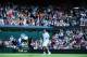 LONDON, ENGLAND - JULY 01: Nick Kyrgios of Australia celebrates match point and winning his Gentlemen's Singles fourth round match against Rafael Nadal of Spain on day eight of the Wimbledon Lawn Tennis Championships at the All England Lawn Tennis and Cr