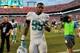 Sep 22, 2013; Miami Gardens, FL, USA; Miami Dolphins defensive end Dion Jordan (95) reacts after defeating the Atlanta Falcons at Sun Life Stadium. Mandatory Credit: Steve Mitchell-USA TODAY Sports