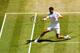 LONDON, ENGLAND - JULY 04: Grigor Dimitrov of Bulgaria during his Gentlemen's Singles semi-final match against Novak Djokovic of Serbia on day eleven of the Wimbledon Lawn Tennis Championships at the All England Lawn Tennis and Croquet Club on July 4, 20
