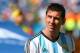 SAO PAULO, BRAZIL - JULY 01: Lionel Messi of Argentina looks on during the National Anthem prior to the 2014 FIFA World Cup Brazil Round of 16 match between Argentina and Switzerland at Arena de Sao Paulo on July 1, 2014 in Sao Paulo, Brazil. (Photo by