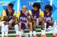 Dante (second from right) should replace Thiago Silva against Germany.