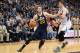 MINNEAPOLIS, MN - April 16: Gordon Hayward #20 of the Utah Jazz drives to the basket against the Minnesota Timberwolves on April 16, 2014 at Target Center in Minneapolis, Minnesota. NOTE TO USER: User expressly acknowledges and agrees that, by downloadin
