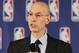 p Apr 29, 2014; New York, NY, USA; NBA commissioner Adam Silver addresses the media regarding the investigation involving Los Angeles Clippers owner Donald Sterling (not pictured) at New York Hilton Midtown. Mandatory Credit: Andy Marlin-USA TODAY Sports