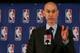 NEW YORK, NY - APRIL 29: NBA Commissioner Adam Silver holds a press conference to discuss Los Angeles Clippers owner Donald Sterling at the Hilton Hotel on April 29, 2014 in New York City. Silver announced that Sterling will be banned from the NBA for li