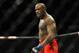 Jul 6, 2014; Las Vegas, NV, USA; Eddie Gordon gets ready for an Ultimate Fighter middleweight title fight against Dhiego Lima (not pictured) at Mandalay Bay Events Center. Mandatory Credit: Stephen R. Sylvanie-USA TODAY Sports