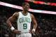 BOSTON, MA - APRIL 4: Rajon Rondo #9 of the Boston Celtics on the court during the game against the Philadelphia 76ers on April 4, 2014 at the TD Garden in Boston, Massachusetts. NOTE TO USER: User expressly acknowledges and agrees that, by downloading a