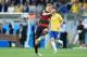 July 8, 2014; Belo Horizonte, BRAZIL; Germany player Toni Kroos passes the ball against Brazil during the semifinal match in the 2014 World Cup at Mineirao Stadium. Mandatory Credit: Tim Groothuis/Witters Sport via USA TODAY Sports