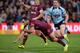 BRISBANE, AUSTRALIA - JULY 09: Cameron Smith of the Maroons dives over to score a try during game three of the State of Origin series between the Queensland Maroons and the New South Wales Blues at Suncorp Stadium on July 9, 2014 in Brisbane, Australia.