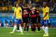 BELO HORIZONTE, BRAZIL - JULY 08: David Luiz and Maicon of Brazil look dejected after allowing Germany's fifth goal during the 2014 FIFA World Cup Brazil Semi Final match between Brazil and Germany at Estadio Mineirao on July 8, 2014 in Belo Horizonte, B