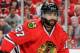 CHICAGO, IL - MAY 28: Johnny Oduya #27 of the Chicago Blackhawks watches for the puck in Game Five of the Western Conference Final against the Los Angeles Kings during the 2014 NHL Stanley Cup Playoffs at the United Center on May 28, 2014 in Chicago, Illi