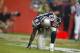 FOXBORO, MA - SEPTEMBER 9: Deion Branch #83 of the New England Patroits reacts to his touchdown during the game against the Pittsburgh Steelers at Gillette Stadium on September 9, 2002 in Foxboro, Massachusetts. The Patroits won 31-14. (Photo by Al Bello