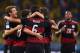 BELO HORIZONTE, BRAZIL - JULY 08: Sami Khedira of Germany celebrates with his team-mates after scoring their fifth goal during the 2014 FIFA World Cup Brazil Semi Final match between Brazil and Germany at Estadio Mineirao on July 8, 2014 in Belo Horizont