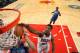 CHICAGO, IL - APRIL 5: Jimmy Butler #21 of the Chicago Bulls blocks the shot of an Orlando Magic player on April 05, 2013 at the United Center in Chicago, Illinois. NOTE TO USER: User expressly acknowledges and agrees that, by downloading and or using