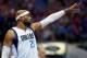 DALLAS, TX - APRIL 12: Vince Carter #25 of the Dallas Mavericks reacts after scoring against the Phoenix Suns at American Airlines Center on April 12, 2014 in Dallas, Texas. (Photo by Tom Pennington/Getty Images)