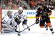 ANAHEIM, CA - MAY 05: Teemu Selanne #8 of the Anaheim Ducks goes after a rebound in front of Jonathan Quick #32 and Alec Martinez #27 of the Los Angeles Kings during the third period in Game Two of the Second Round of the 2014 NHL Stanley Cup Playoffs at