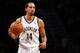 Mar 17, 2014; Brooklyn, NY, USA; Brooklyn Nets guard Shaun Livingston (14) advances the ball during the third quarter against the Phoenix Suns at Barclays Center. Brooklyn Nets won 108-95. Mandatory Credit: Anthony Gruppuso-USA TODAY Sports