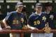Clayton Kershaw, left, and Matthew Stafford.