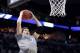 Mar 23, 2014; San Antonio, TX, USA; Creighton Bluejays forward Doug McDermott (3) gets a rebound in the first half of a men's college basketball game against the Baylor Bears during the third round of the 2014 NCAA Tournament at AT&T Center. Mandatory Cre