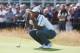 HOYLAKE, ENGLAND - JULY 17: Tiger Woods of the United States lines up on the 1st green during the first round of The 143rd Open Championship at Royal Liverpool on July 17, 2014 in Hoylake, England. (Photo by Matthew Lewis/Getty Images)
