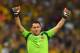 RIO DE JANEIRO, BRAZIL - JUNE 28: David Ospina of Colombia celebrates after his team's first goal during the 2014 FIFA World Cup Brazil round of 16 match between Colombia and Uruguay at Maracana on June 28, 2014 in Rio de Janeiro, Brazil. (Photo by Matth