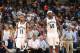 MEMPHIS, TN - MAY 3: Zach Randolph #50 and Mike Conley #11 of the Memphis Grizzlies on the court against the Oklahoma City Thunder in Game Six of the Western Conference Quarterfinals during the 2014 NBA Playoffs on May 3, 2014 at FedExForum in Memphis, Te