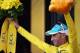RISOUL, FRANCE - JULY 19: Vincenzo Nibali of Italy and the Astana ProTeam retains his race leader's yellow jersey after the fourteenth stage of the 2014 Tour de France, a 177km stage between Grenoble and Risoul, on July 19, 2014 in Risoul, France. (Phot