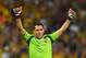 RIO DE JANEIRO, BRAZIL - JUNE 28: David Ospina of Colombia celebrates after his team's first goal during the 2014 FIFA World Cup Brazil round of 16 match between Colombia and Uruguay at Maracana on June 28, 2014 in Rio de Janeiro, Brazil. (Photo by Matth