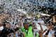 LISBON, PORTUGAL - MAY 24: Iker Casillas of Real Madrid lifts the Champions League trophy during the UEFA Champions League Final between Real Madrid and Atletico de Madrid at Estadio da Luz on May 24, 2014 in Lisbon, Portugal. (Photo by Alex Livesey/Get