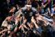 NEW ORLEANS, LA - FEBRUARY 16: Eastern Conference LeBron James #6 of Miami Heat high fives fans as he is introduced to the 2014 NBA All-Star game agaisnt the Western Conference at the Smoothie King Center on February 16, 2014 in New Orleans, Louisiana. N