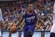 Apr 12, 2014; Dallas, TX, USA; Phoenix Suns guard Eric Bledsoe (2) brings the ball up court during the first quarter against the Dallas Mavericks at the American Airlines Center. Mandatory Credit: Jerome Miron-USA TODAY Sports