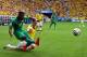 BRASILIA, BRAZIL - JUNE 19: Serge Aurier of the Ivory Coast dribbles past Santiago Arias of Colombia during the 2014 FIFA World Cup Brazil Group C match between Colombia and Cote D'Ivoire at Estadio Nacional on June 19, 2014 in Brasilia, Brazil. (Photo