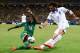 FORTALEZA, BRAZIL - JUNE 24: Serge Aurier of the Ivory Coast challenges Giorgos Samaras of Greece during the 2014 FIFA World Cup Brazil Group C match between Greece and the Ivory Coast at Castelao on June 24, 2014 in Fortaleza, Brazil. (Photo by Laurence