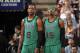 SACRAMENTO, CA - FEBRUARY 22: Jeff Green #8 and Gerald Wallace #45 of the Boston Celtics in a game against the Sacramento Kings on February 22, 2014 at Sleep Train Arena in Sacramento, California. NOTE TO USER: User expressly acknowledges and agrees that,