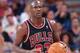 SACRAMENTO, CA - NOVEMBER 23: Michael Jordan #23 of the Chicago Bulls dribbles the ball against the Sacramento Kings on November 23, 1997 at Arco Arena in Sacramento, California. NOTE TO USER: User expressly acknowledges and agrees that, by downloading an