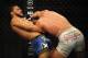 Nov 6, 2013; Fort Campbell, KY, USA; Dennis Bermudez (red gloves) fights Steven Siler (blue gloves) in the featherweight bout during UFC Fight for the Troops at Fort Campbell. Mandatory Credit: Joshua Lindsey-USA TODAY Sports