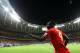 SALVADOR, BRAZIL - JULY 01: Romelu Lukaku of Belgium celebrates scoring his team's second goal in extra time during the 2014 FIFA World Cup Brazil Round of 16 match between Belgium and the United States at Arena Fonte Nova on July 1, 2014 in Salvador, Br