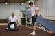 SPLIT, CROATIA - APRIL 8 : High Jump World Champion Blanka Vlasic of Croatia is watched by her father and coach Josko Vlasic during training on April 08, 2008 in Split, Croatia (Photo by Gary M. Prior/Getty Images).