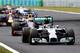 Rosberg leads Vettel and Hamilton midway through the race.