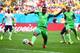 BRASILIA, BRAZIL - JUNE 30: Emmanuel Emenike of Nigeria scores but the goal is disallowed during the 2014 FIFA World Cup Brazil Round of 16 match between France and Nigeria at Estadio Nacional on June 30, 2014 in Brasilia, Brazil. (Photo by Paul Gilham/G